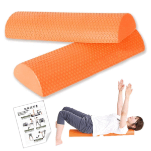 yongdong stretching pole, half yoga pole, foam roller, half circular cut, set of 2, stretch pole