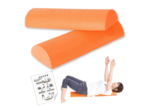 yongdong stretching pole, half yoga pole, foam roller, half circular cut, set of 2, stretch pole