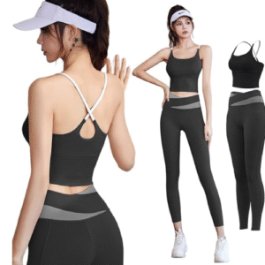 zaidea top and bottom set, yoga wear, training wear, fitness wear, gym wear, women's, sports bra, leggings, yoga pants, 2 piece set